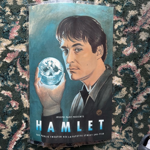 Rare 1968 Vintage Poster - Joseph Papp Presents Hamlet - Picture 3 of 5